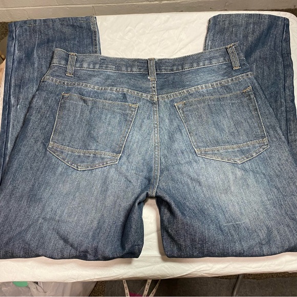 28inseam Paper Denim & Cloth Jeans 34 Waist Slim Straight DarkWash Tailored NICE - Picture 6 of 11